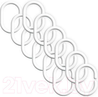Кольца для шторки Bisk 91202 (12шт, белый)