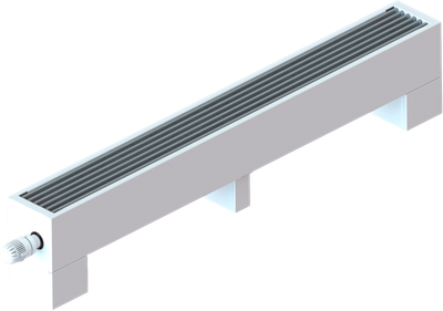 Конвектор напольный Новатерм НТ-Н-14/19/130 (корпус белый/решетка алюминий)
