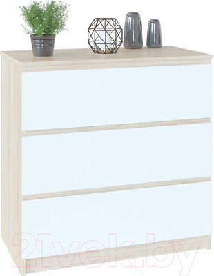 Комод Сокол-Мебель Т-2Р (дуб сонома/белый)