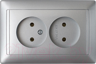 Розетка Bylectrica Стиль РС16-307 (серебристый)