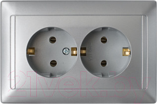 Розетка Bylectrica Стиль РС16-313 (серебристый)