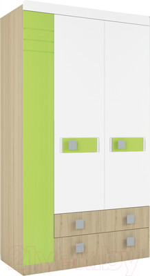 Шкаф Аквилон Стиль №25 (туя светлая/лайм)