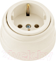 Розетка Bylectrica Ретро РА16-0202 (бежевый)