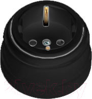 Розетка Bylectrica Ретро РА16-0206 (черный)