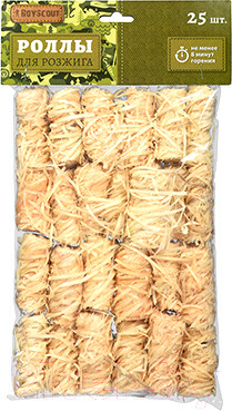 Роллы древесные для розжига Boyscout 61139 (25шт)