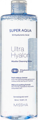 Мицеллярная вода Missha Super Aqua Ultra Hyaluron Cleansing Water (500мл)