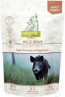 Влажный корм для собак Isegrim Roots Adult Forest Wild Boar / 95755 (410г)