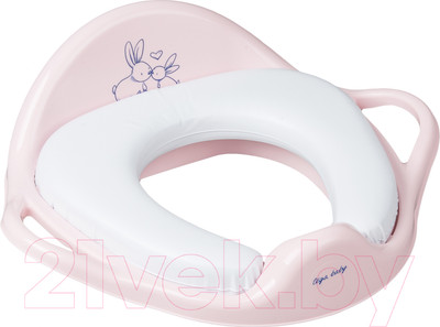 Детская накладка на унитаз Tega Кролики / KR-020-104 (розовый)