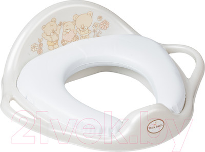 Детская накладка на унитаз Tega Мишка / MS-020-118 (белый жемчуг)