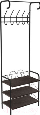 Секция в прихожую Sheffilton M-306 (черный муар/венге)