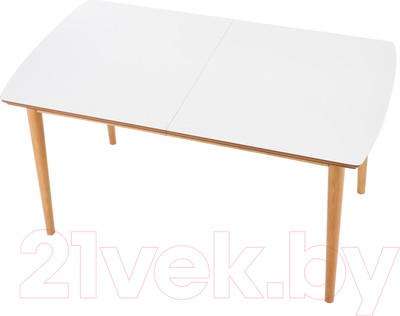 Обеденный стол Halmar Barret (белый матовый/дуб лефка)