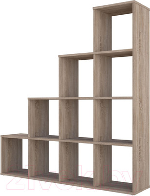 Стеллаж Polini Kids Home Smart Каскадный 10 секций (дуб)