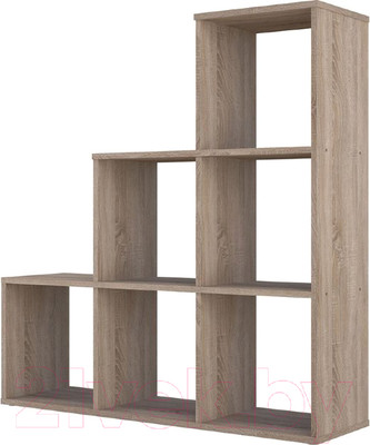 Стеллаж Polini Kids Home Smart Каскадный 6 секций (дуб)
