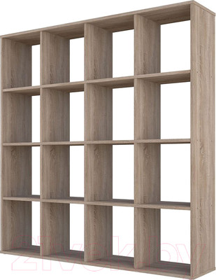Стеллаж Polini Kids Home Smart Кубический 16 секций (дуб)