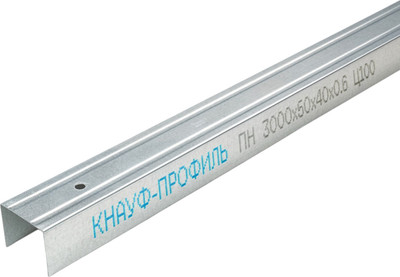 Профили для гипсокартона Knauf ПН 50x40x0.60 (8/160) / 100629 (1шт, 3м)