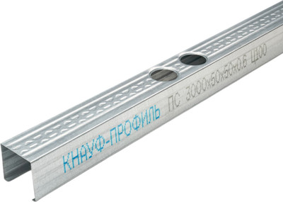 Профили для гипсокартона Knauf ПС 50x50x0.60 (8/128) / 216628 (1шт, 3м)