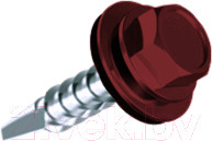 Саморез Starfix Кровельный по металлу 5.5х25 шайба с прокл. PT3 / SMC3-46691-250 (150шт, оцинкованный, RAL 3005 винно-красный)