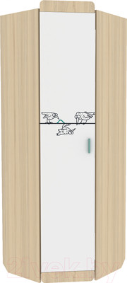 Шкаф Аквилон Кот №3 (туя светлая/белый)