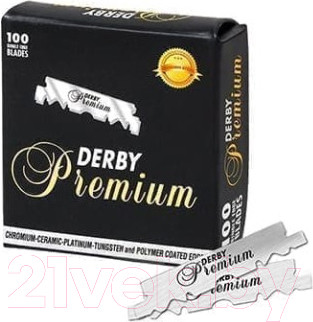 Набор лезвий для бритвы Derby Premium одинарные (100шт)
