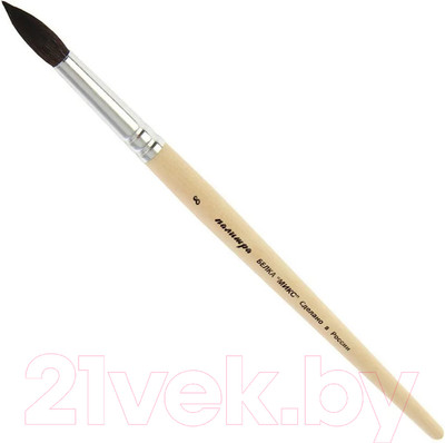 Кисть для рисования ПАЛИТРА Белка 8 / ЖА1-08.00Б