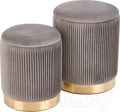Комплект мягкой мебели Halmar Monty / V-CH-Monty-Pufa-Popiel (серый/золото)