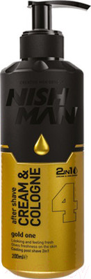 Крем после бритья NishMan 04 After Shave Cream Cologne Gold One 2 in 1 (200мл)