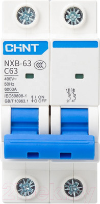 Выключатель автоматический Chint NXB-63 2P 50A 6kA C / 814097