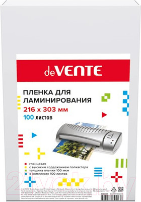Пленка для ламинирования deVente 4122305 (100л, глянцевая)