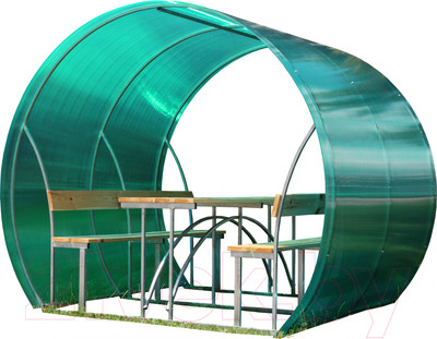 Беседка КомфортПром Пион 2м с покрытием (бирюзовый)