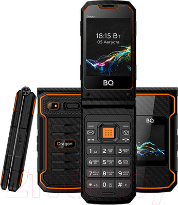 Мобильный телефон BQ Dragon BQ-2822 (черный/оранжевый)