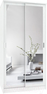 Шкаф-купе Кортекс-мебель Лагуна ШК01-02 (белый)