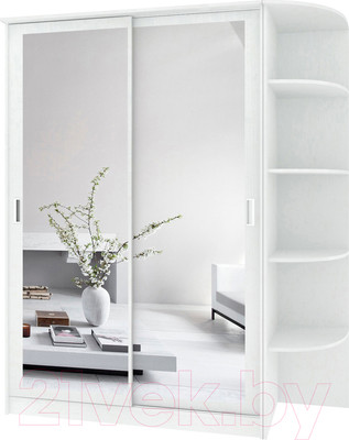 Шкаф-купе Кортекс-мебель Лагуна ШК05-02 (белый, правая консоль)