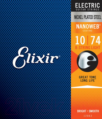 Струны для электрогитары Elixir Strings 12062 10-74 8-String