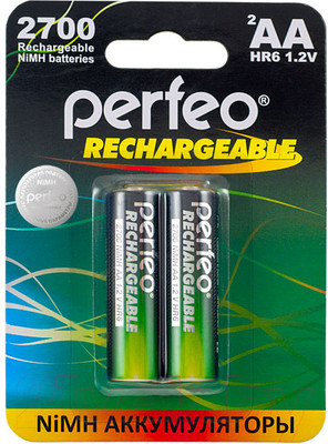 Комплект аккумуляторов Perfeo AA2700mAh/2BL (2шт)