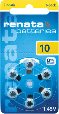 Комплект батареек Renata ZA10 BL-6 1.4V