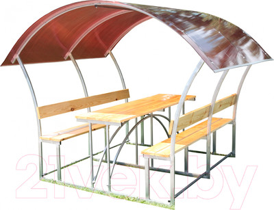Беседка КомфортПром Астра 2м с покрытием (красный)
