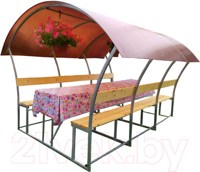 Беседка КомфортПром Астра 3м с покрытием (красный)