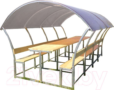 Беседка КомфортПром Астра 3м с покрытием (молочный)