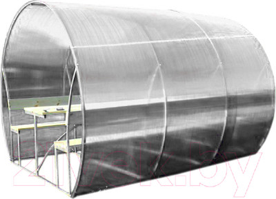 Беседка КомфортПром Пион 3м с покрытием (молочный)