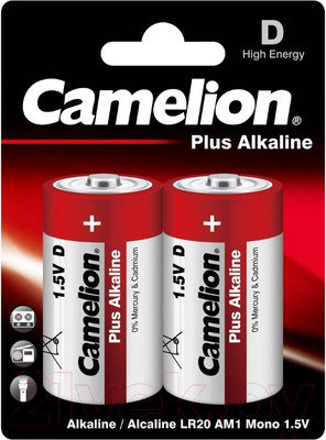 Комплект батареек Camelion LR20-BP2