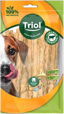 Лакомство для собак Triol Палочки крученые / 10151082 (15шт)