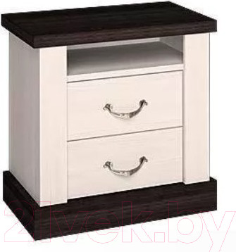 Прикроватная тумба Интерлиния ТР-Т50 (вудлайн кремовый/дуб венге)