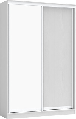 Шкаф-купе Кортекс-мебель Сенатор ШК10-45 Классика ДСП с зеркалом (белый)