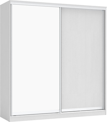 Шкаф-купе Кортекс-мебель Сенатор ШК12 Классика ДСП с зеркалом (белый)