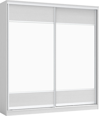 Шкаф-купе Кортекс-мебель Сенатор ШК12-45 Геометрия ДСП с зеркалом (белый)