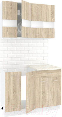 Кухонный гарнитур Кортекс-мебель Корнелия Экстра 1.1м (дуб сонома/мадрид)