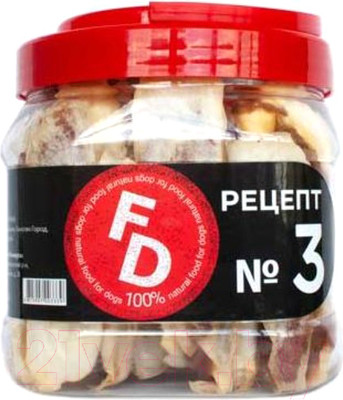 Лакомство для собак For Dogs Заячьи ушки с филе ягненка / TUZ537 (500г)