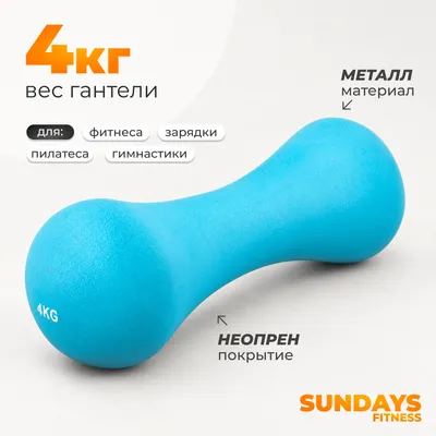 Гантель Sundays Fitness IR92004-D (4кг, голубой)