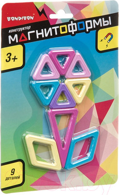 Конструктор магнитный Bondibon Магнитоформы / ВВ4404 (9дет.)