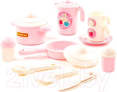 Набор игрушечной посуды Полесье Настенька / 79923 (на 2 персоны)